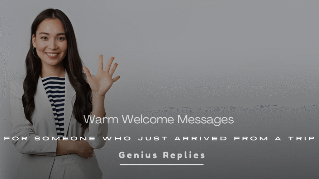 Warm Welcome Messages for Someone Who Just Arrived from a Trip