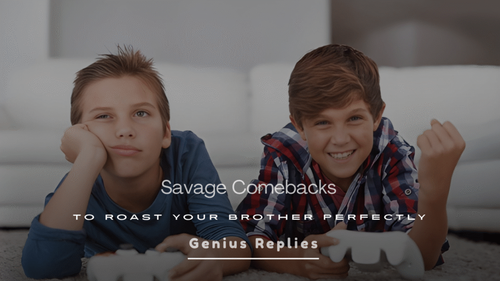 Savage Comebacks to Roast Your Brother Perfectly
