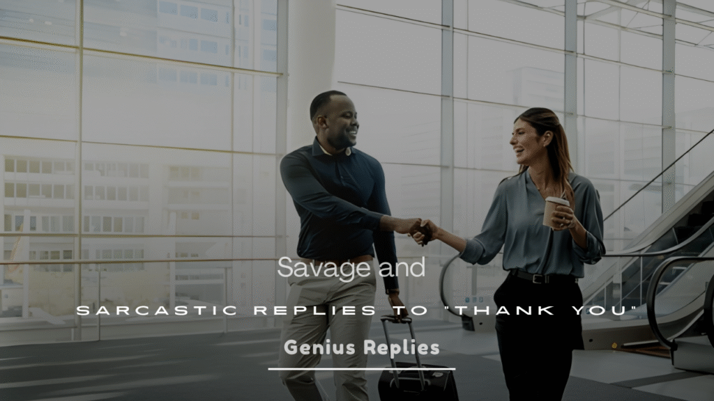 Savage and Sarcastic Replies to “Thank You”