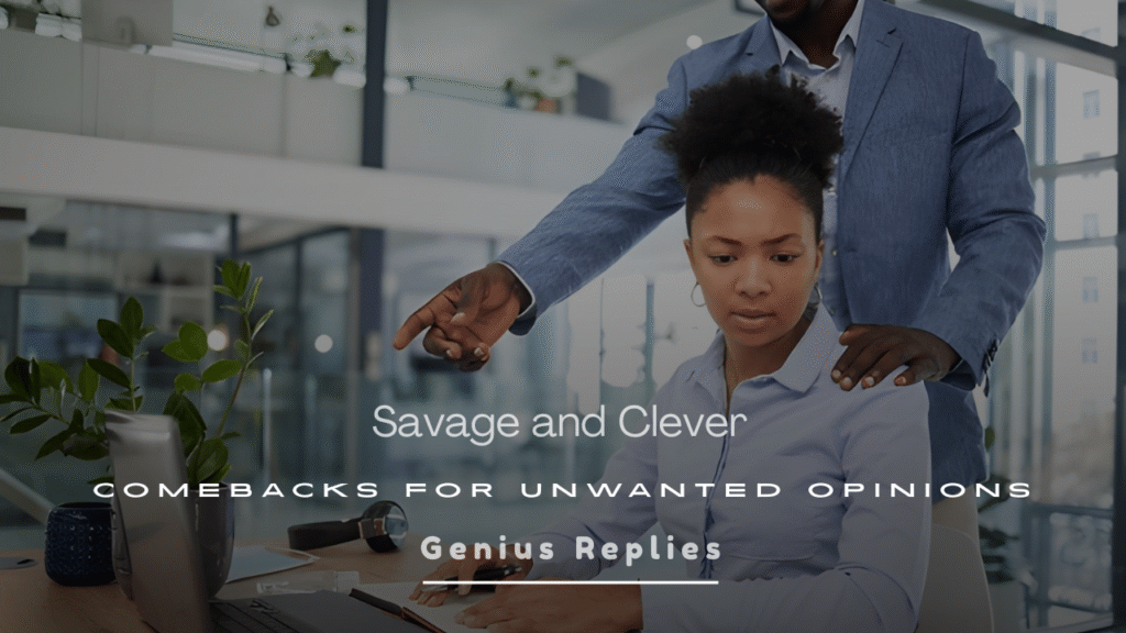 250+ Savage and Clever Comebacks for Unwanted Opinions