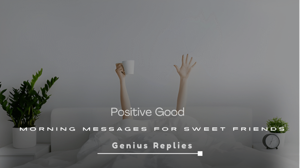 Positive Good Morning Messages for Sweet Friends