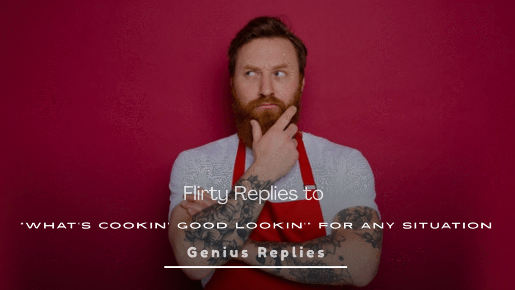 Flirty Replies to “What’s Cookin’ Good Lookin’”