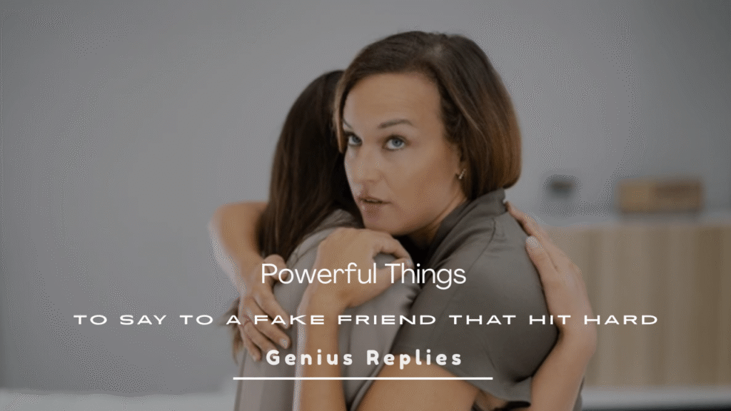 Things to Say to a Fake Friend 